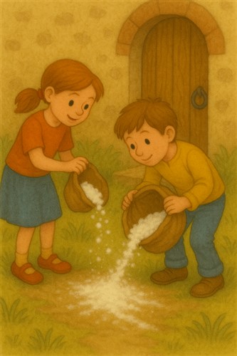 afbeelding 6 Mama geit en haar kleine geitjes